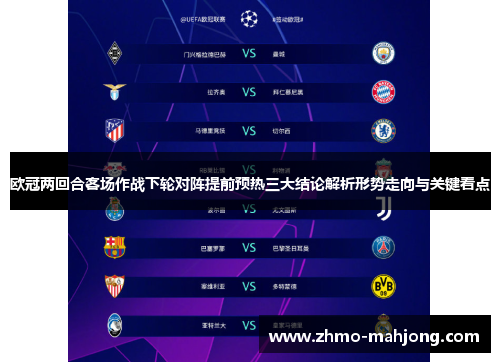 欧冠两回合客场作战下轮对阵提前预热三大结论解析形势走向与关键看点